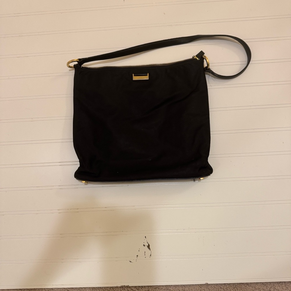 Vintage kate spade black Shoulder Bag with Gold Accents